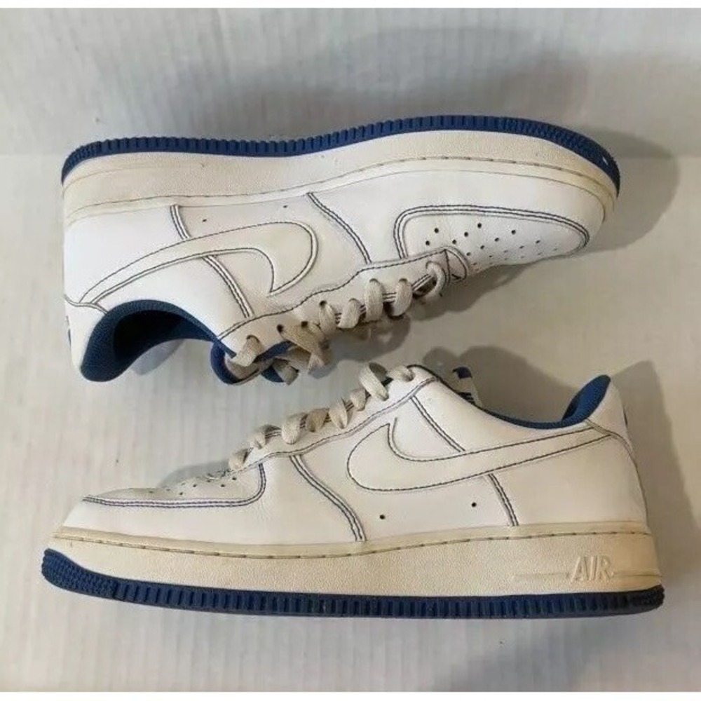 Nike Air‎ Force 1 '07 CV1724-101 Men's 8 Trainer Shoes White Game Royal Sneakers